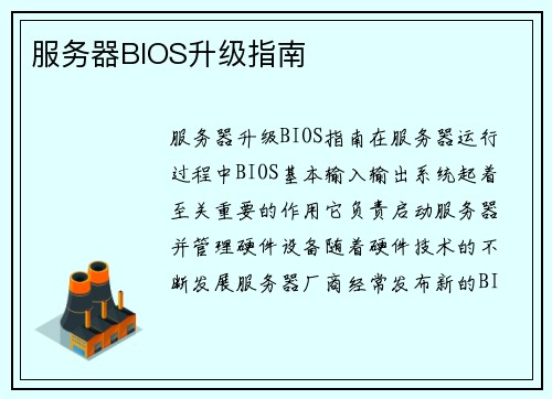 服务器BIOS升级指南